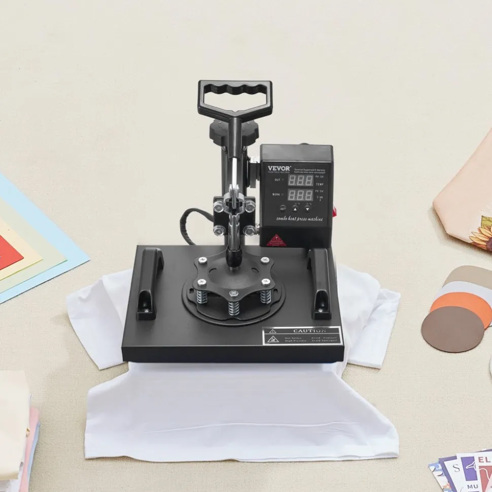 VEVOR Heat Press, 12x10Inch T-Shirt Press Machine, T-shirt Press Heat Press 30x23cm Printing Machine Heat Transfer Sublimation Machine for T-shirts