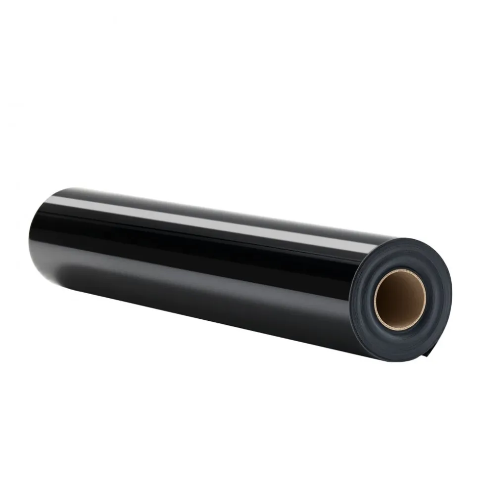 VEVOR Heat Transfer Vinyl, 12 in x 25 ft, Glossy Black HTV Iron on Vinyl Roll, Easy to Cut and Weed, Strong Adhesion, Compatible with Cutting Machines, for Various Materials, T-shirts, Pillows, Hats