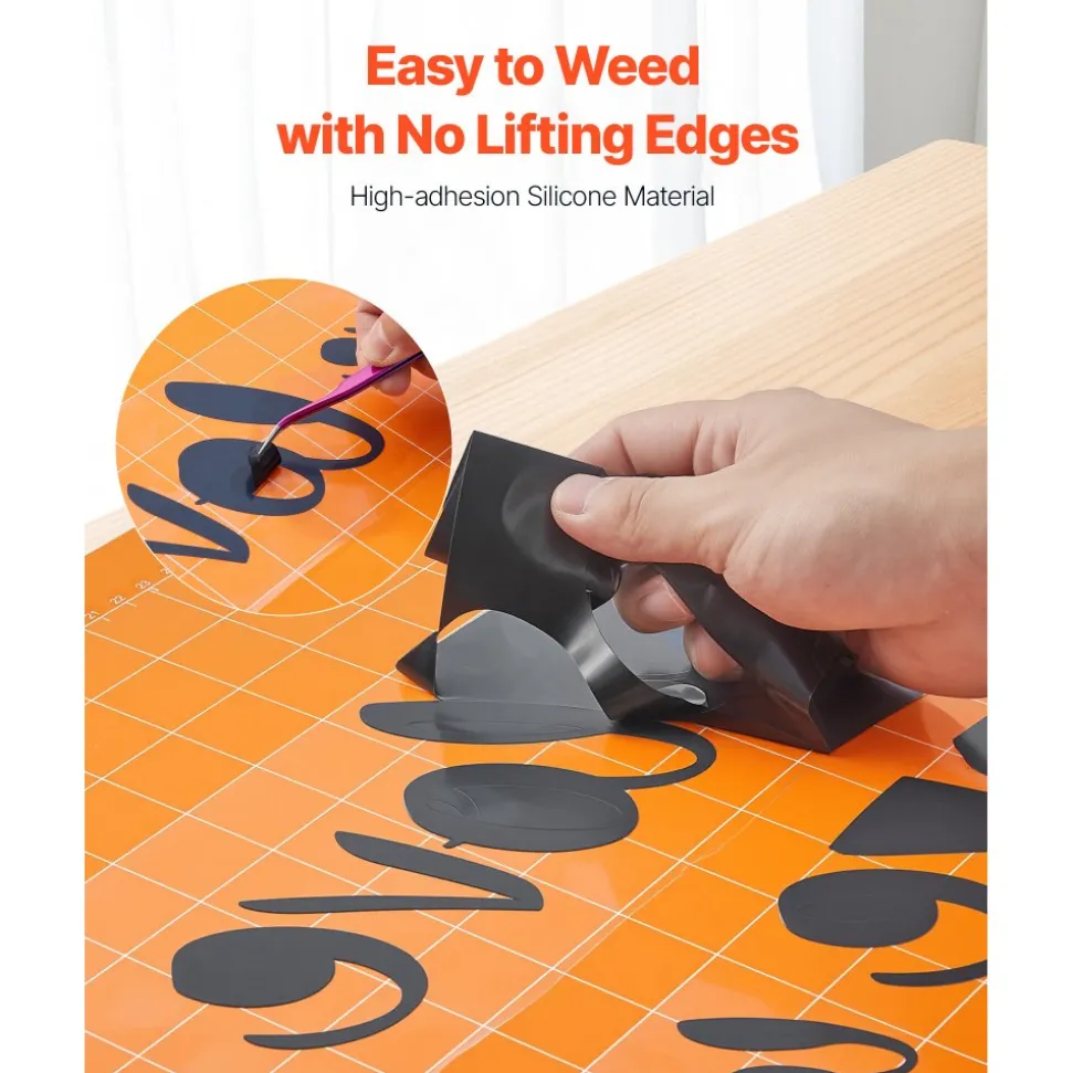 VEVOR Heat Transfer Vinyl, 12 in x 25 ft, Glossy Black HTV Iron on Vinyl Roll, Easy to Cut and Weed, Strong Adhesion, Compatible with Cutting Machines, for Various Materials, T-shirts, Pillows, Hats