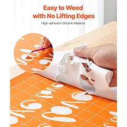 VEVOR Heat Transfer Vinyl, 12 in x 70 ft, Glossy White HTV Iron on Vinyl Roll, Easy to Cut and Weed, Strong Adhesion, Compatible with Cutting Machines, for Various Materials, T-shirts, Pillows, Hats