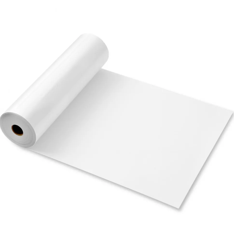 VEVOR Heat Transfer Vinyl, 12 in x 70 ft, Glossy White HTV Iron on Vinyl Roll, Easy to Cut and Weed, Strong Adhesion, Compatible with Cutting Machines, for Various Materials, T-shirts, Pillows, Hats