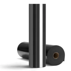 VEVOR Heat Transfer Vinyl, 12 in x 70 ft, Glossy Black HTV Iron on Vinyl Roll, Easy to Cut and Weed, Strong Adhesion, Compatible with Cutting Machines, for Various Materials, T-shirts, Pillows, Hats