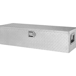 VEVOR Heavy Duty Aluminum Truck Bed Tool Box, Diamond Plate Tool Box with Side Handle and Lock Keys, Storage Tool Box Chest Box Organizer for Pickup, Truck Bed, RV, Trailer, 39