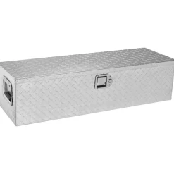 VEVOR Heavy Duty Aluminum Truck Bed Tool Box, Diamond Plate Tool Box with Side Handle and Lock Keys, Storage Tool Box Chest Box Organizer for Pickup, Truck Bed, RV, Trailer, 39