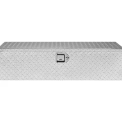 VEVOR Heavy Duty Aluminum Truck Bed Tool Box, Diamond Plate Tool Box with Side Handle and Lock Keys, Storage Tool Box Chest Box Organizer for Pickup, Truck Bed, RV, Trailer, 39