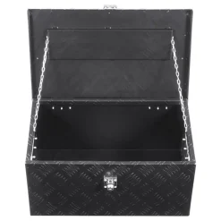 VEVOR Heavy Duty Aluminum Truck Bed Tool Box, Stripes Plated Tool Box with Side Handle and Lock Keys, Storage Toolbox Chest Organizer for Trailer, Pickup, Truck Bed, RV, 20