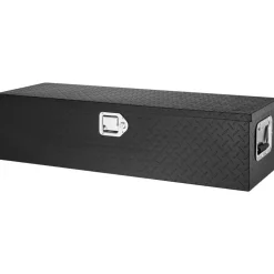 VEVOR Heavy Duty Aluminum Truck Bed Tool Box, Diamond Plate Tool Box with Side Handle and Lock Keys, Storage Tool Box Chest Box Organizer for Pickup, Truck Bed, RV, Trailer, 39