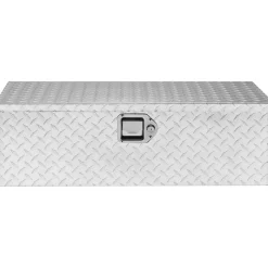 VEVOR Heavy Duty Aluminum Truck Bed Tool Box, Diamond Plate Tool Box with Side Handle and Lock Keys, Storage Tool Box Chest Box Organizer for Pickup, Truck Bed, RV, Trailer, 30