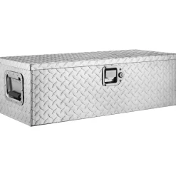 VEVOR Heavy Duty Aluminum Truck Bed Tool Box, Diamond Plate Tool Box with Side Handle and Lock Keys, Storage Tool Box Chest Box Organizer for Pickup, Truck Bed, RV, Trailer, 30