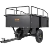 VEVOR Heavy Duty ATV Trailer Steel Dump Cart, 750-Pound 15 Cubic Feet, Garden Utility Trailer with Removable Sides for Riding Lawn Mower Tractor