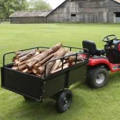 VEVOR Heavy Duty ATV Trailer Steel Dump Cart, 750-Pound 15 Cubic Feet, Garden Utility Trailer with Removable Sides for Riding Lawn Mower Tractor
