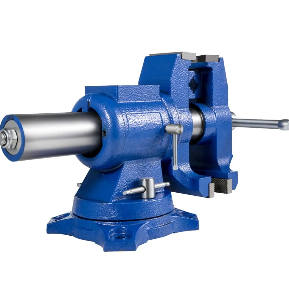 VEVOR 5" Heavy Duty Bench Vise, Double Swivel Rotating Vise Head/Body Rotates 360°,Pipe Vise Bench Vices 30Kn Clamping Force,for Clamping Fixing Equipment Home or Industrial Use