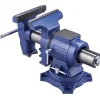 VEVOR Heavy Duty Bench Vise, 6-1/2" Jaw Width, 5" Max Jaw Opening Multi-Purpose Ductile Iron Bench Vise with Anvil, 360° Swivel Base Head, 3" Throat, 5620 lbs Clamp Force, for Pipe Repairing Metalworking