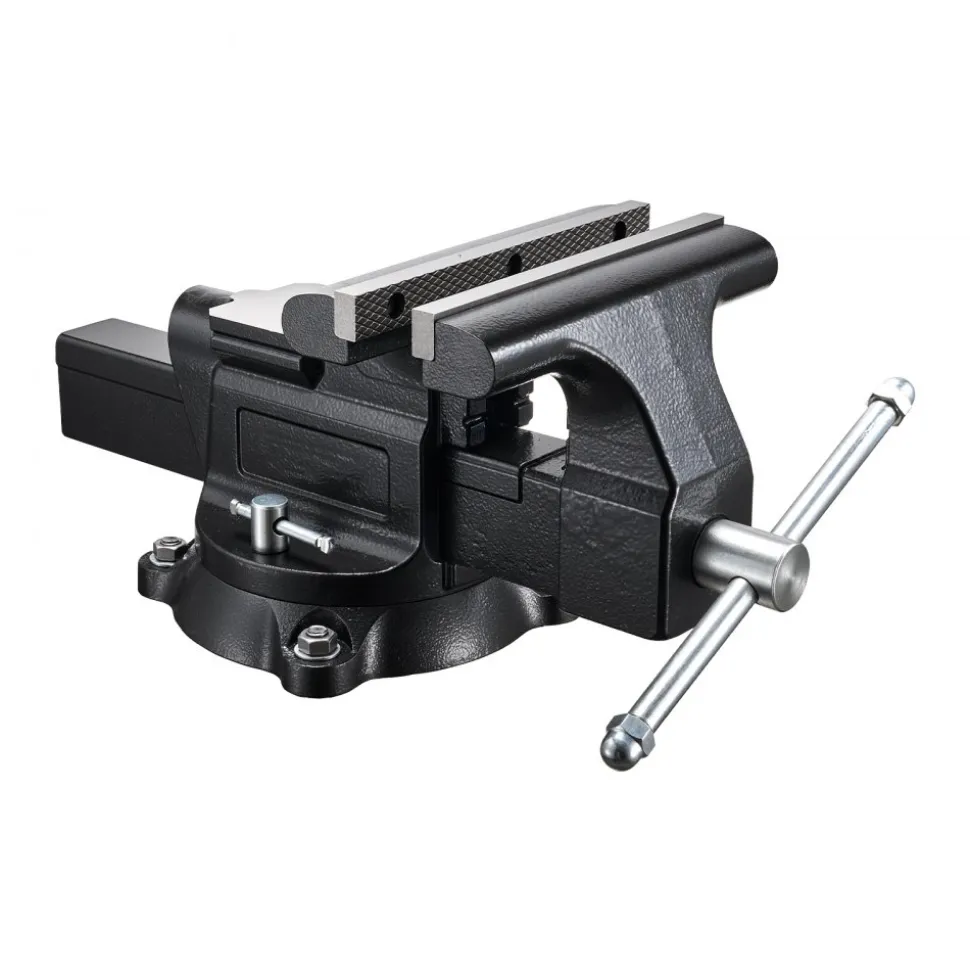 VEVOR Heavy Duty Bench Vise, 10" Jaw Width, Multi-Purpose Ductile Iron Bench Vise with Anvil and 360-Degree Locking Swivel Base, 4.3" Throat Depth, 10" Max Jaw Opening, for Drilling, Pipe Cutting