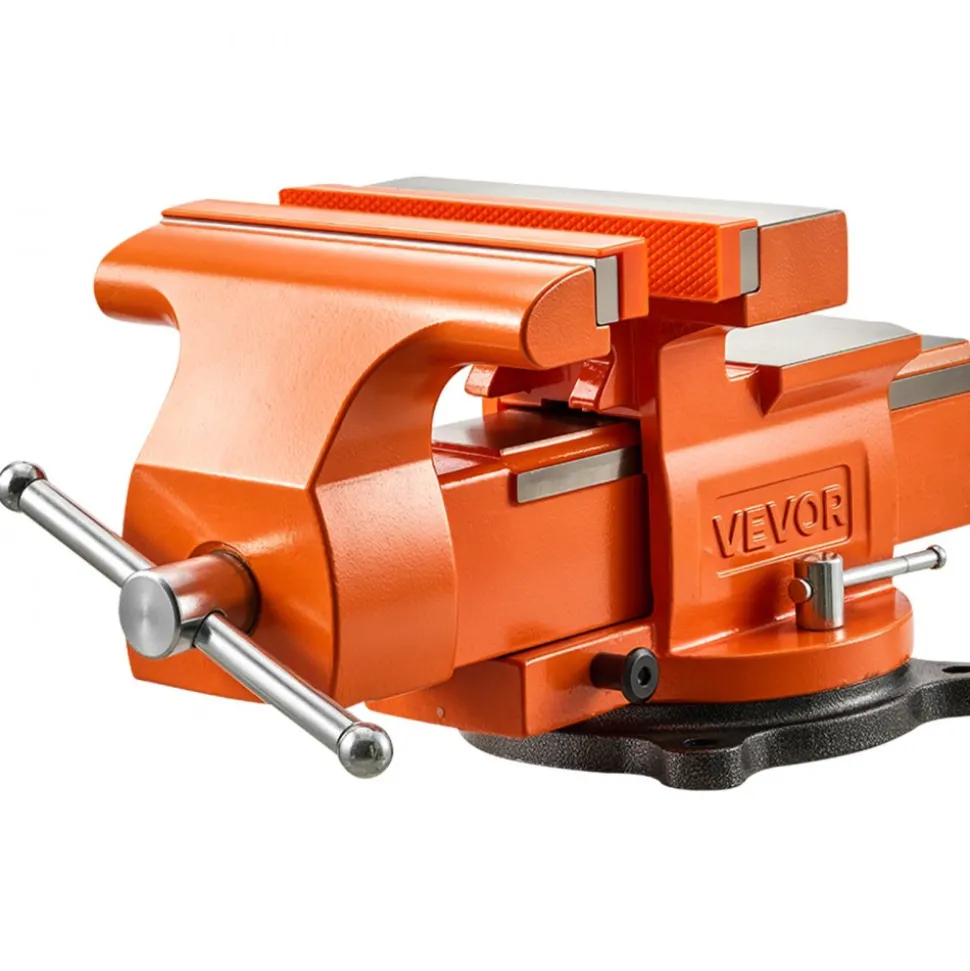 VEVOR Heavy Duty Bench Vise, 4" Jaw Width, Multi-Purpose Ductile Iron Bench Vise with Anvil and 360-Degree Locking Swivel Base, 2.24" Throat Depth, 4.7" Max Jaw Opening, for Drilling, Pipe Cutting