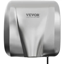 VEVOR Heavy Duty Commercial Hand Dryer, 1300W Automatic High Speed Stainless Steel Warm Wind Hand Blower, 120V Plug In/Hardwired Two Power Options, Compliant for Industry Business Restrooms