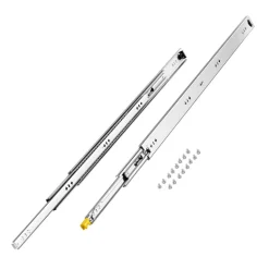 VEVOR Heavy Duty Drawer Slides 36inch, 1 Pair Locking Drawer Slides 250lbs Load Capacity, Side Mount Ball Bearing, 3-Fold Full Extension