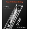 VEVOR Heavy Duty Drawer Slides 60inch, 1 Pair Locking Drawer Slides 250lbs Load Capacity, Side Mount Ball Bearing, 3-Fold Full Extension