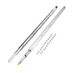 VEVOR Heavy Duty Drawer Slides 60inch, 1 Pair Locking Drawer Slides 250lbs Load Capacity, Side Mount Ball Bearing, 3-Fold Full Extension