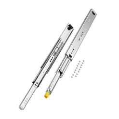 VEVOR Heavy Duty Drawer Slides 18inch, 1 Pair Locking Drawer Slides 250lbs Load Capacity, Side Mount Ball Bearing, 3-Fold Full Extension