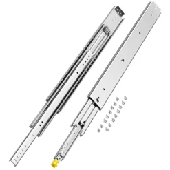 VEVOR Heavy Duty Drawer Slides, 1 Pair 30inch Locking Drawer Slides, 500lbs Load Capacity, Side Mount Ball Bearing Drawer Glides, Full Extension Industrial Locking Rail