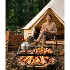 VEVOR Heavy Duty Folding Campfire Grill, 24