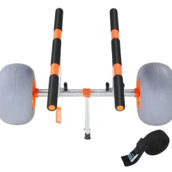 VEVOR Heavy Duty Kayak Cart, Foldable Canoe Trolley Cart with 12'' Tires, Adjustable Width 6.69