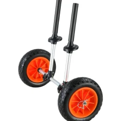 VEVOR Heavy Duty Kayak Cart, 280lbs Load Capacity, Detachable Canoe Trolley Cart with 10'' Solid Tires, Adjustable Width & Top Foam Protection, for Kayaks with Drain Holes of 2.54 cm and Above