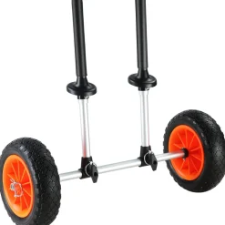 VEVOR Heavy Duty Kayak Cart, 280lbs Load Capacity, Detachable Canoe Trolley Cart with 10'' Solid Tires, Adjustable Width & Top Foam Protection, for Kayaks with Drain Holes of 2.54 cm and Above
