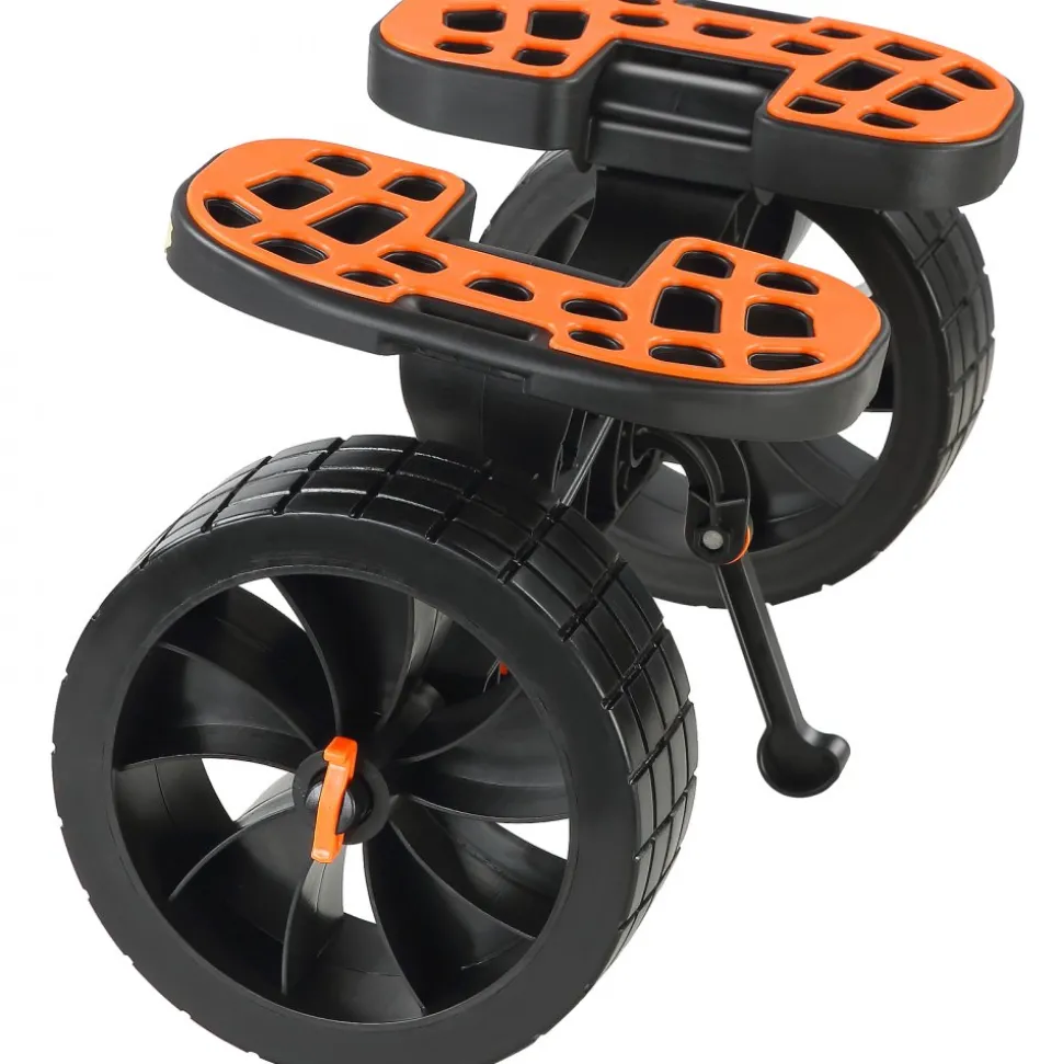 VEVOR Heavy Duty Kayak Cart, 320lbs Load Capacity, Detachable Canoe Trolley Cart with 10'' Solid Tires, Adjustable Brackets & Nonslip Support Foot, for Kayaks Canoes Paddleboards Float Mats Jon Boats