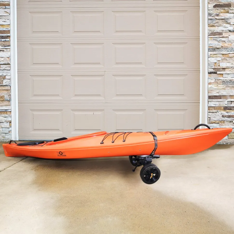 VEVOR Heavy Duty Kayak Cart, 320lbs Load Capacity, Detachable Canoe Trolley Cart with 10'' Solid Tires, Adjustable Brackets & Nonslip Support Foot, for Kayaks Canoes Paddleboards Float Mats Jon Boats