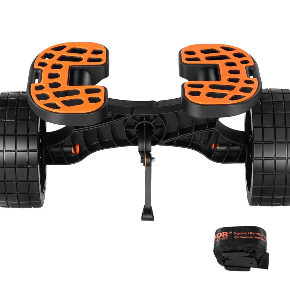 VEVOR Heavy Duty Kayak Cart, 320lbs Load Capacity, Detachable Canoe Trolley Cart with 10'' Solid Tires, Adjustable Brackets & Nonslip Support Foot, for Kayaks Canoes Paddleboards Float Mats Jon Boats