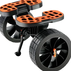 VEVOR Heavy Duty Kayak Cart, 320lbs Load Capacity, Detachable Canoe Trolley Cart with 10'' Solid Tires, Adjustable Brackets & Nonslip Support Foot, for Kayaks Canoes Paddleboards Float Mats Jon Boats