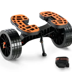 VEVOR Heavy Duty Kayak Cart, 320lbs Load Capacity, Detachable Canoe Trolley Cart with 10'' Solid Tires, Adjustable Brackets & Nonslip Support Foot, for Kayaks Canoes Paddleboards Float Mats Jon Boats