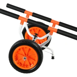VEVOR Heavy Duty Kayak Cart, 450lbs Load Capacity, Detachable Canoe Trolley Cart with 12'' Solid Tires, Adjustable Width & Nonslip Support Foot, for Kayaks Canoes Paddleboards Float Mats Jon Boats