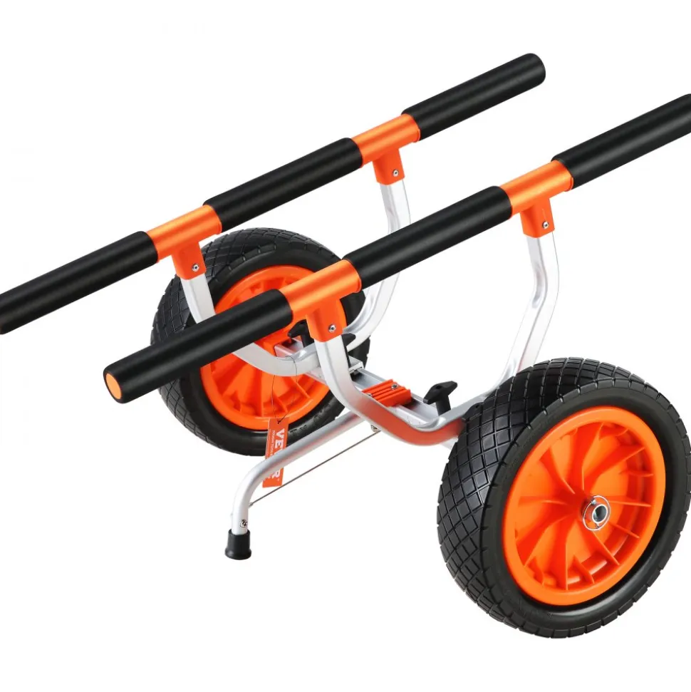 VEVOR Heavy Duty Kayak Cart, 450lbs Load Capacity, Detachable Canoe Trolley Cart with 12'' Solid Tires, Adjustable Width & Nonslip Support Foot, for Kayaks Canoes Paddleboards Float Mats Jon Boats