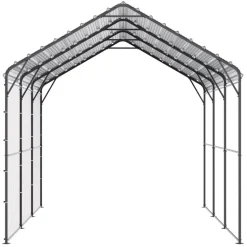 VEVOR Heavy Duty Metal Carport, 10' x 15' Outdoor Carport with Galvanized Steel Frame & Roof, Car Tent Garage Shade with Removable Sidewalls, Multi-Use Car Shelter for Pickup, Boat, Car & Tractors