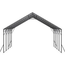 VEVOR Heavy Duty Metal Carport, 20 x 20 ft Outdoor Carport with Sturdy Frame & Roof, Car Garage Shade with Removable Sidewalls, Multi-Use Car Shelter for Pickup, Boat, Trucks & Tractors