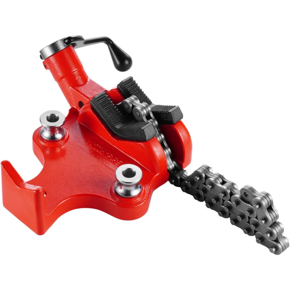 VEVOR Heavy-Duty Pipe Chain Vise, 1/4" - 6" Pipe Capacity, 28" Rugged Chain & Cast Iron Base, Industrial-Grade Pipe Clamping for Plumbing, Automotive Repairs, Metalworking