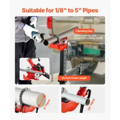 VEVOR Heavy-Duty Pipe Chain Vise, 1/8