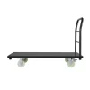 VEVOR Heavy Duty Platform Truck, 2000 lbs Capacity, Industrial Steel Flatbed Cart with Swivel Wheels and Handle, Platform Hand Push Truck Dolly, Easy Storage, for Luggage Moving, 48 x 24 x 32.1 in