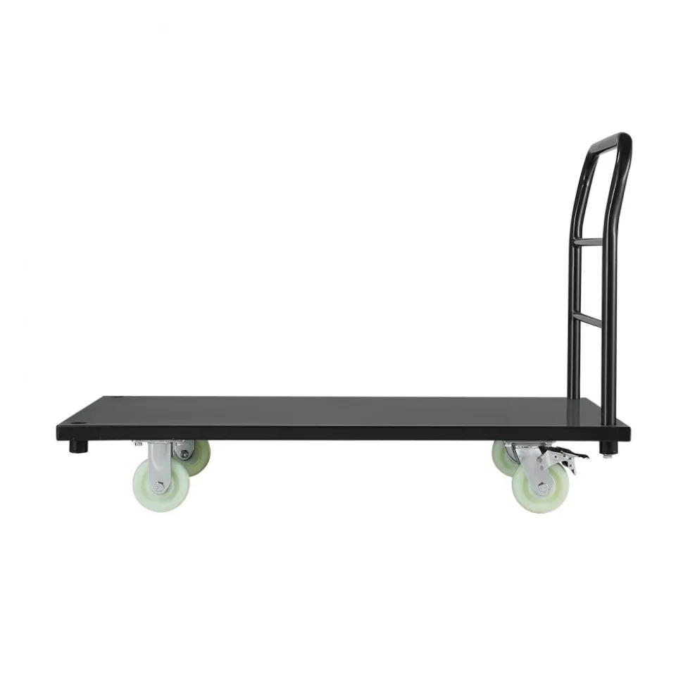 VEVOR Heavy Duty Platform Truck, 2000 lbs Capacity, Industrial Steel Flatbed Cart with Swivel Wheels and Handle, Platform Hand Push Truck Dolly, Easy Storage, for Luggage Moving, 48 x 24 x 32.1 in