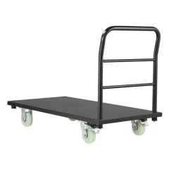 VEVOR Heavy Duty Platform Truck, 2000 lbs Capacity, Industrial Steel Flatbed Cart with Swivel Wheels and Handle, Platform Hand Push Truck Dolly, Easy Storage, for Luggage Moving, 48 x 24 x 32.1 in