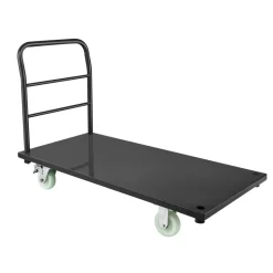 VEVOR Heavy Duty Platform Truck, 2000 lbs Capacity, Industrial Steel Flatbed Cart with Swivel Wheels and Handle, Platform Hand Push Truck Dolly, Easy Storage, for Luggage Moving, 48 x 24 x 32.1 in