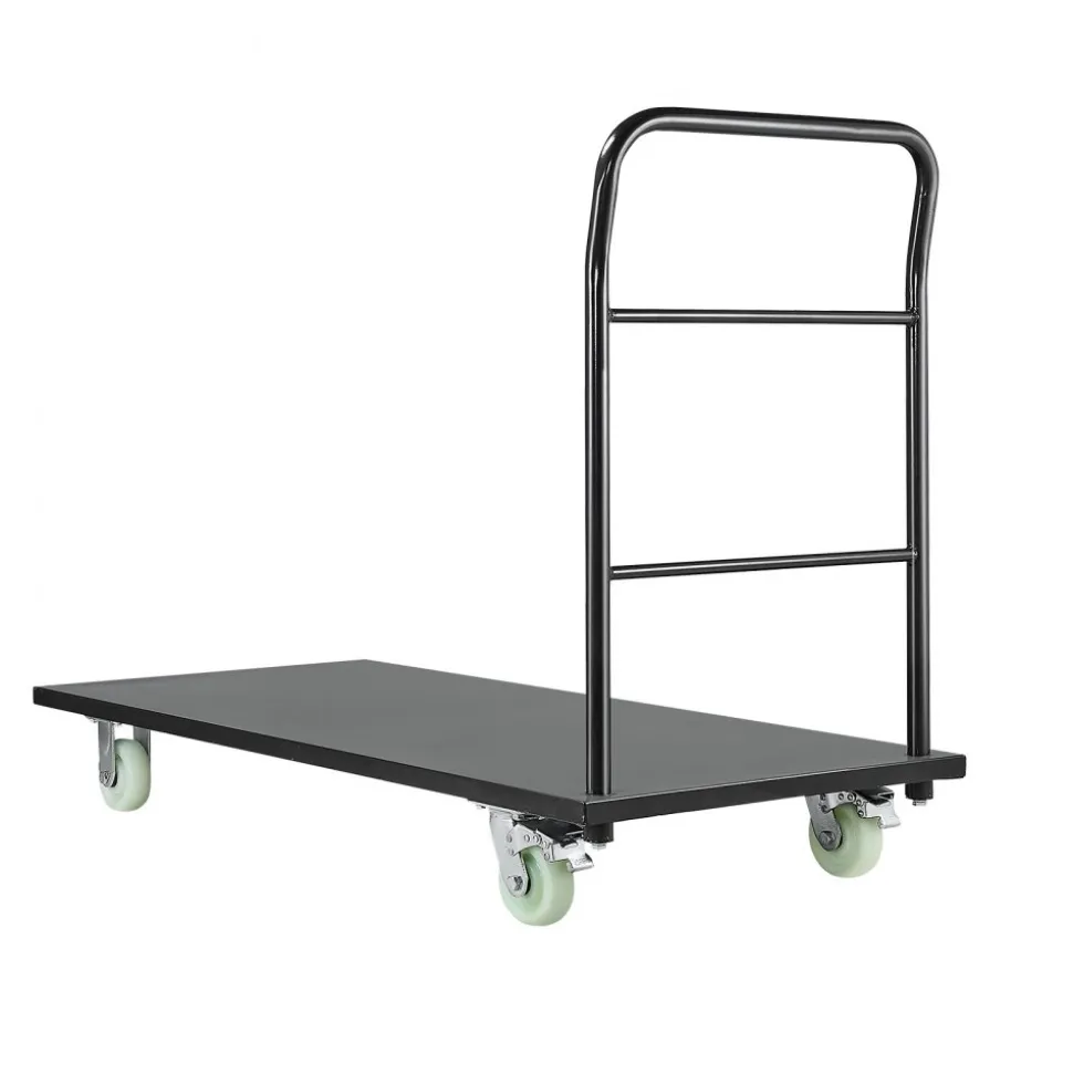 VEVOR Heavy Duty Platform Truck, 2000 lbs Capacity, Industrial Steel Flatbed Cart with Swivel Wheels and Handle, Platform Hand Push Truck Dolly, Easy Storage, for Luggage Moving, 60 x 27.6 x 42.9 in