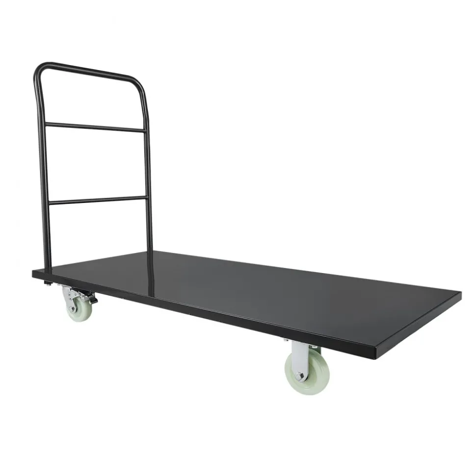 VEVOR Heavy Duty Platform Truck, 2000 lbs Capacity, Industrial Steel Flatbed Cart with Swivel Wheels and Handle, Platform Hand Push Truck Dolly, Easy Storage, for Luggage Moving, 60 x 27.6 x 42.9 in