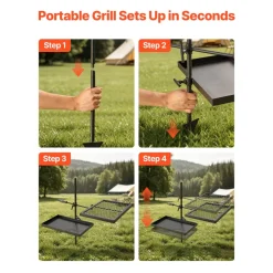 VEVOR Heavy Duty Swivel Campfire Grill, 16
