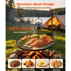 VEVOR Heavy Duty Swivel Campfire Grill, 24.4
