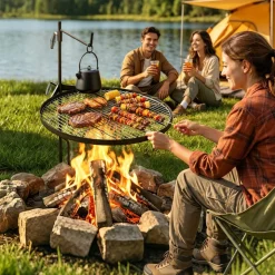 VEVOR Heavy Duty Swivel Campfire Grill, 24.4