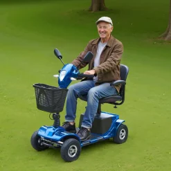 VEVOR Heavy-Duty 4 Wheel Mobility Scooter for Adults & Seniors - Folding Electric Powered Mobility Scooter & 12 Mile Long Range, Travel Scooter with 9° Climbing Capacity, 265lb Capacity